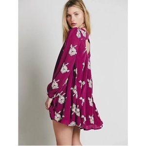 Free people Austin mini dress - XS (magenta)